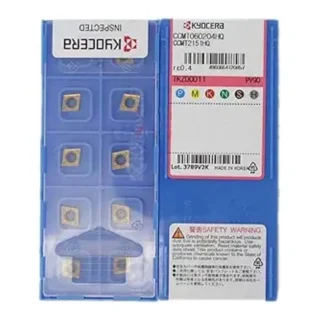 Original Kyocera CCMT060204-HQ Carbide Turning Insert - Diamond 80° (10 PCS) PV90 CCMT060204-HQ PV90
