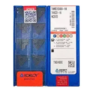Original Korloy TNMG160404L NC3120 Carbide Turning Insert - Triangle (10 PCS)