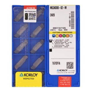 Original Korloy MGGN150-02-LM MGGN150 Carbide Insert - Diamond 86° (10 PCS) MGGN150-02-LM CN20