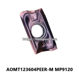 Original Mitsubishi AOMT123604PEER-M MP9120 Carbide Milling Insert - Parallelogram 85° | Titanium (10 PCS)