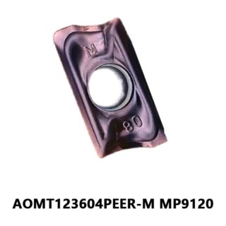 Original Mitsubishi AOMT123604PEER-M MP9120 Carbide Milling Insert - Parallelogram 85° | Titanium (10 PCS)