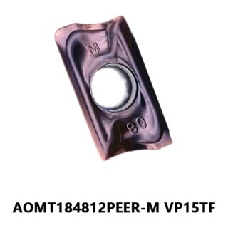 Original Mitsubishi AOMT184812PEER-M VP15TF Carbide Milling Insert - Parallelogram 85° | Steel, Stainless Steel (10 PCS)