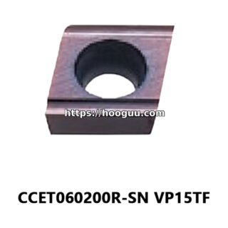 Original Mitsubishi CCET060200R-SN VP15TF Carbide Turning Insert - Diamond 80° | Steel, Stainless Steel (10 PCS)