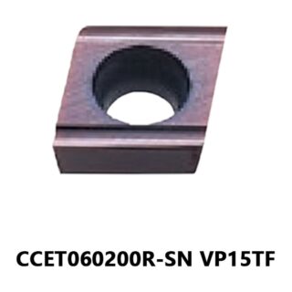 Original Mitsubishi CCET060200R-SN VP15TF Carbide Turning Insert - Diamond 80° | Steel, Stainless Steel (10 PCS)