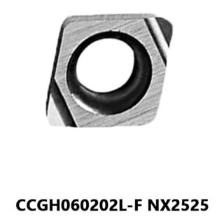 Original Mitsubishi CCGH060202L-F NX2525 Carbide Turning Insert - Diamond 80° | Steel (10 PCS)