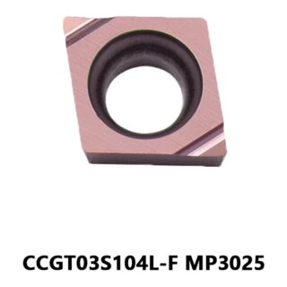 Original Mitsubishi CCGT03S104L-F MP3025 Carbide Turning Insert - Diamond 80° | Steel, Cast Iron, Aluminum (10 PCS)