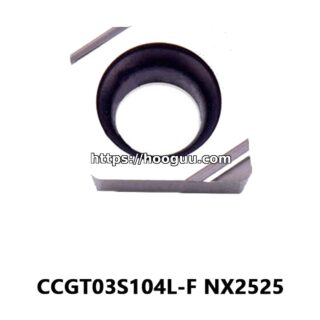 Original Mitsubishi CCGT03S104L-F NX2525 Carbide Turning Insert - Diamond 80° | Steel (10 PCS) NX2525: CCGT03S104L-F NX2525: