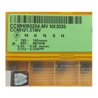 Original Mitsubishi CCMH060204-MV NX3035 Carbide Turning Insert - Diamond 80° | Steel & More (10 PCS)