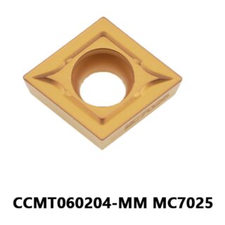 Original Mitsubishi CCMT060204-MM MC7025 Carbide Turning Insert - Diamond 80° | Steel, Stainless Steel (10 PCS)