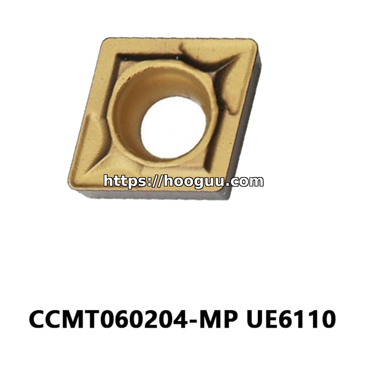 Original Mitsubishi CCMT060204-MP UE6110 Carbide Turning Insert - Diamond 80° | Steel (10 PCS)
