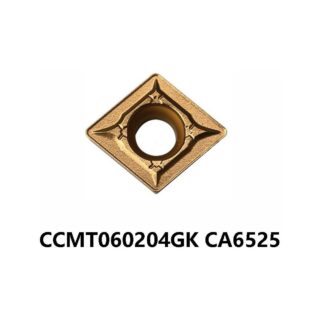 Original Kyocera CCMT060204GK CA6525 Carbide Turning Insert - Diamond 80° | Steel (10 PCS)