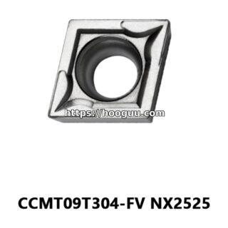 Original Mitsubishi CCMT09T304-FV NX2525 Carbide Turning Insert - Diamond 80° | Steel (10 PCS)