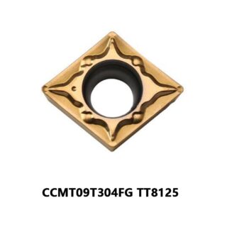 Original TaeguTec CCMT09T304FG TT8125 Carbide Turning Insert - Diamond 80° | Steel (10 PCS)