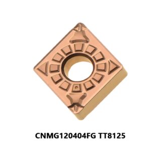 Original TaeguTec CNMG120404FG TT8125 Carbide Turning Insert - Diamond 80° | Steel (10 PCS)