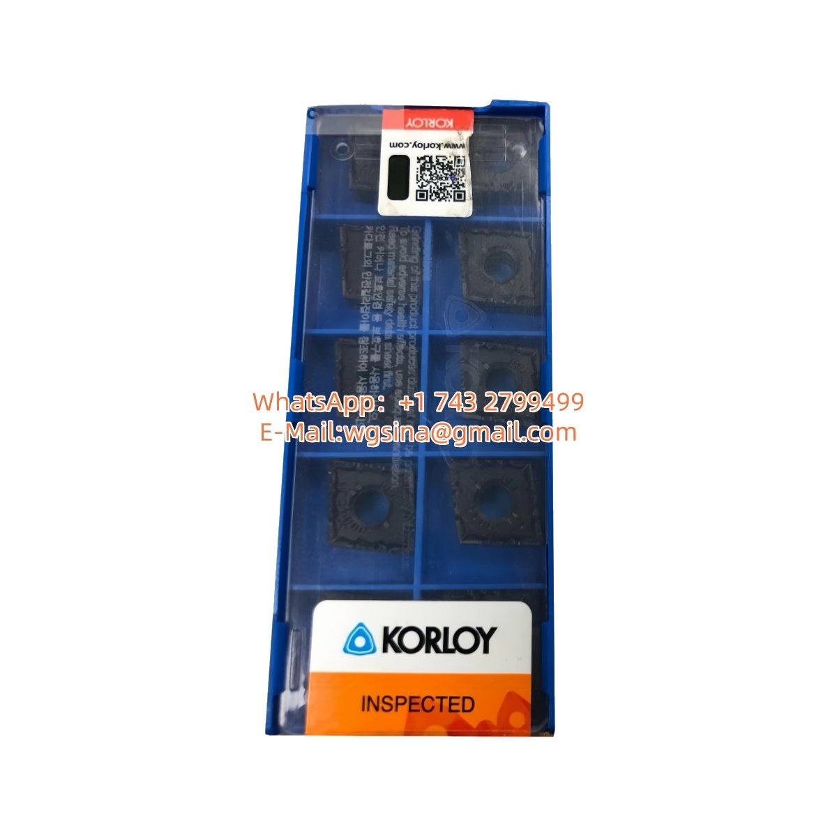 Original Korloy CNMG120408-VB NC3225 Carbide Insert - Diamond 80° | Steel & More