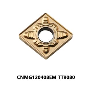 Original TaeguTec CNMG120408EM TT9080 Carbide Turning Insert - Diamond 80° | Stainless Steel & More (10 PCS)