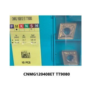Original TaeguTec CNMG120408ET TT9080 Carbide Turning Insert - Diamond 80° | Stainless Steel & More (10 PCS)