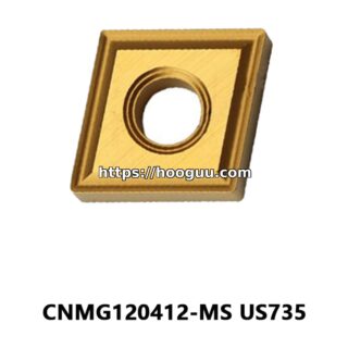 Original Mitsubishi CNMG120412-MS US735 Carbide Turning Insert - Diamond 80° | Steel, Stainless Steel (10 PCS)