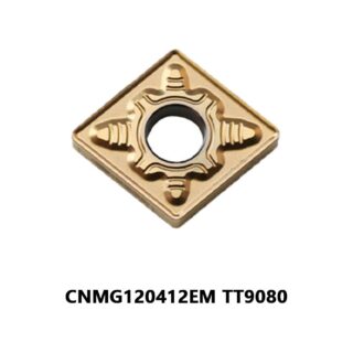 Original TaeguTec CNMG120412EM TT9080 Carbide Turning Insert - Diamond 80° | Stainless Steel & More (10 PCS)