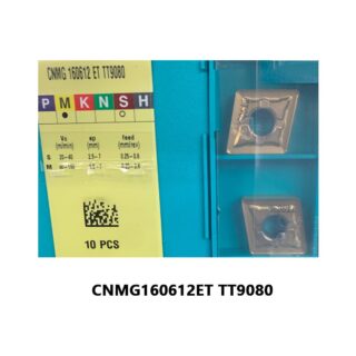 Original TaeguTec CNMG160612ET TT9080 Carbide Turning Insert - Diamond 80° | Stainless Steel & More (10 PCS)