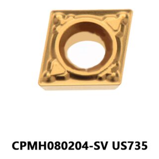 Original Mitsubishi CPMH080204-SV US735 Carbide Turning Insert - Diamond 80° | Steel (10 PCS)