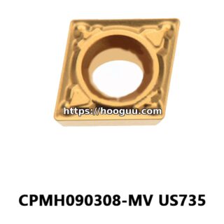 Original Mitsubishi CPMH090308-MV US735 Carbide Turning Insert - Diamond 80° | Steel, Stainless Steel (10 PCS)