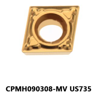 Original Mitsubishi CPMH090308-MV US735 Carbide Turning Insert - Diamond 80° | Steel (10 PCS)
