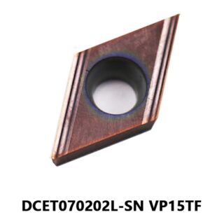 Original Mitsubishi DCET070202L-SN VP15TF Carbide Turning Insert - Diamond 55° | Steel, Stainless Steel (10 PCS)
