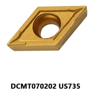 Original Mitsubishi DCMT070202 US735 Carbide Turning Insert - Diamond 55° | Steel (10 PCS)