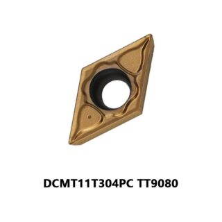 Original TaeguTec DCMT11T304PC TT9080 Carbide Turning Insert - Diamond 55° | Stainless Steel & More (10 PCS)