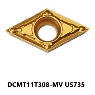 Original Mitsubishi DCMT11T308-MV US735 Carbide Turning Insert - Diamond 55° | Steel, Stainless Steel (10 PCS)