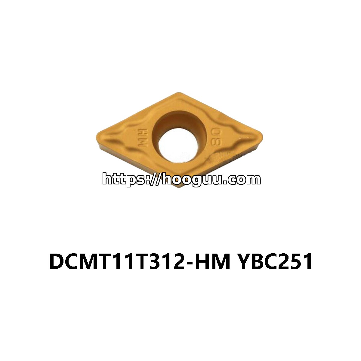 Original ZCC-CT DCMT11T312-HM YBC251 Carbide Insert - Diamond 55° | Steel, Cast Iron (10 PCS)