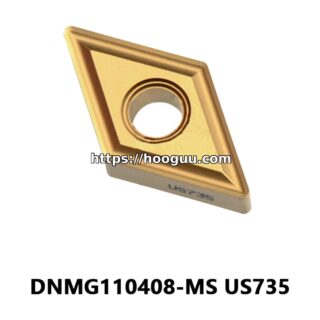 Original Mitsubishi DNMG110408-MS US735 Carbide Turning Insert - Diamond 55° | Steel, Stainless Steel (10 PCS)