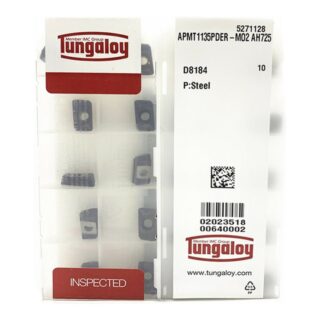 Original Tungaloy APMT1135PDER-M02 AH725 Carbide Milling Insert - Parallelogram 85° | Stainless Steel & More (10 PCS)