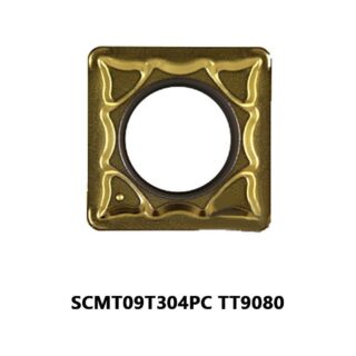 Original TaeguTec SCMT09T304-PC TT9080 Carbide Turning Insert - Square | Stainless Steel & More (10 PCS)