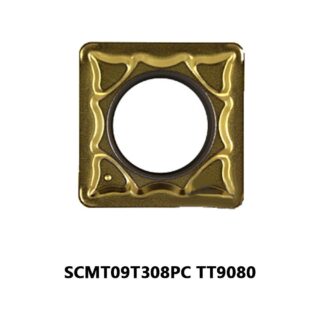 Original TaeguTec SCMT09T308PC TT9080 Carbide Turning Insert - Square | Stainless Steel & More (10 PCS)