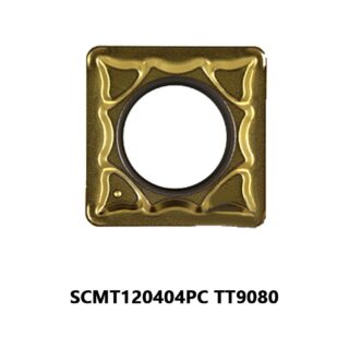 Original TaeguTec SCMT120404PC TT9080 Carbide Turning Insert - Square | Stainless Steel & More (10 PCS)