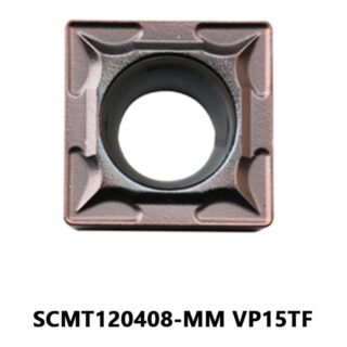 Original Mitsubishi SCMT120408-MM VP15TF Carbide Turning Insert - Square | Steel, Stainless Steel (10 PCS)