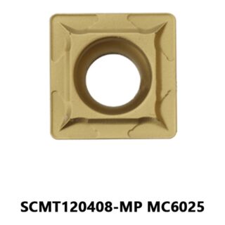 Original Mitsubishi SCMT120408-MP MC6025 Carbide Turning Insert - Square | Steel (10 PCS)