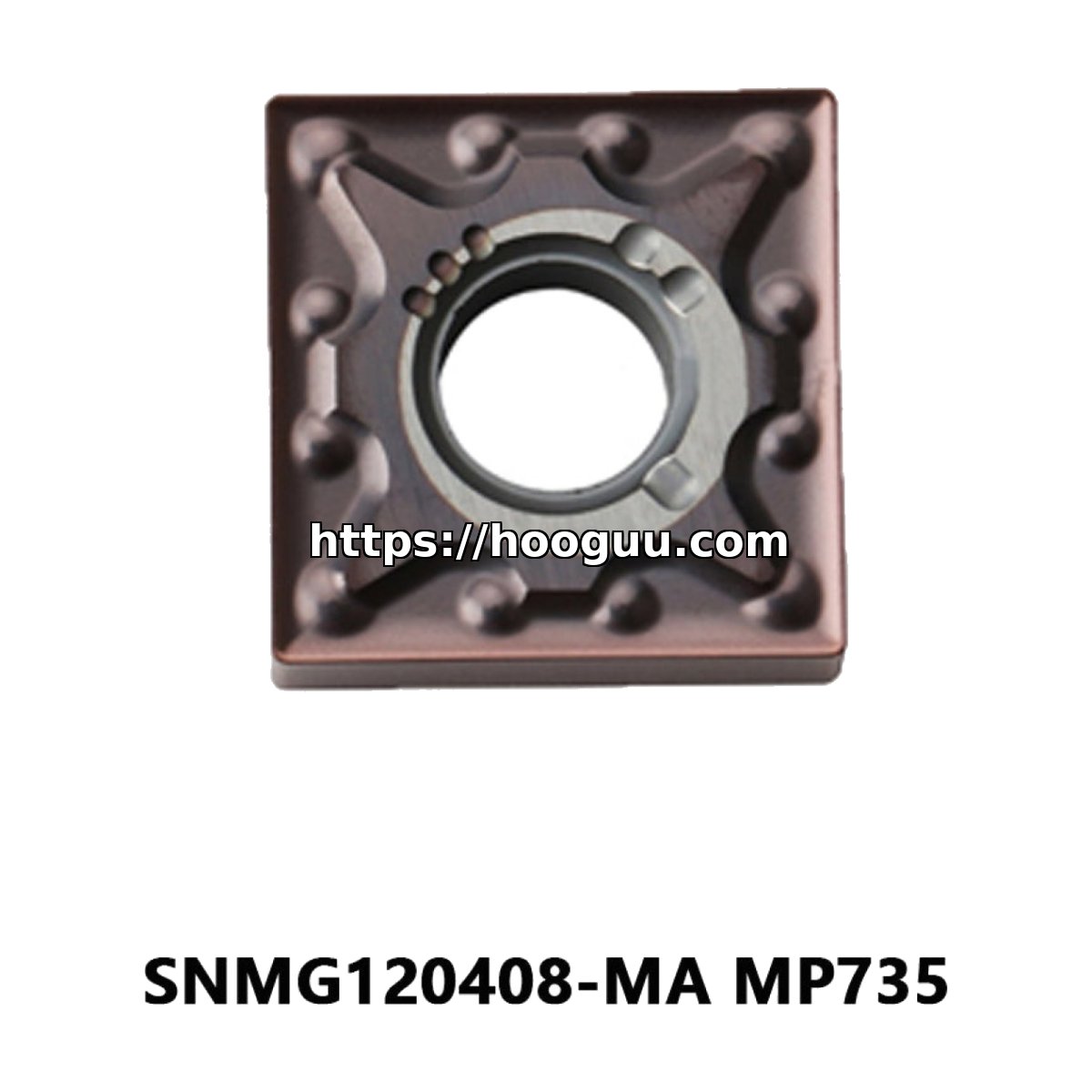 Original Mitsubishi SNMG120408-MA MP735 Carbide Turning Insert - Square | Steel & More (10 PCS)