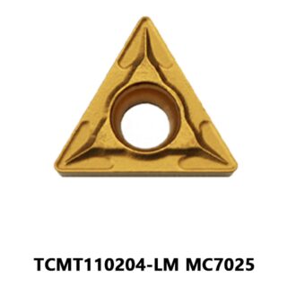 Original Mitsubishi TCMT110204-LM MC7025 Carbide Turning Insert - Triangle | Steel (10 PCS)