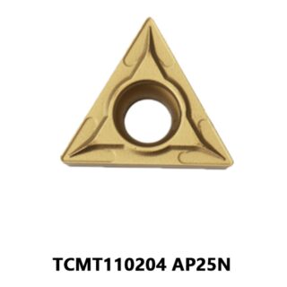 Original Mitsubishi TCMT110204 Carbide Turning Insert - Triangle | Steel, Hardened Steel (10 PCS) TCMT110204 AP25N