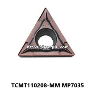 Original Mitsubishi TCMT110208-MM MP7035 Carbide Turning Insert - Triangle | Steel, Stainless Steel (10 PCS)