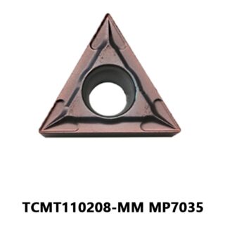 Original Mitsubishi TCMT110208-MM MP7035 Carbide Turning Insert - Triangle | Steel (10 PCS)