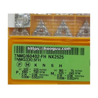 Original Mitsubishi TNMG160402-FH NX2525 Carbide Turning Insert - Triangle | Steel, Cast Iron (10 PCS)