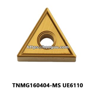 Original Mitsubishi TNMG160404-MS UE6110 Carbide Turning Insert - Triangle | Steel, Cast Iron (10 PCS)