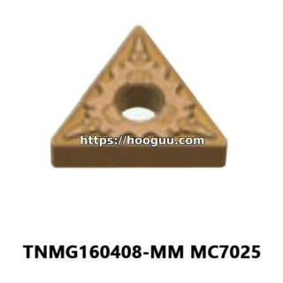 Original Mitsubishi TNMG160408-MM MC7025 Carbide Turning Insert - Triangle | Steel (10 PCS)
