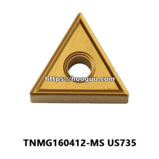 Original Mitsubishi TNMG160412-MS US735 Carbide Turning Insert - Triangle | Steel, Stainless Steel (10 PCS)