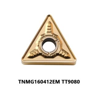 Original TaeguTec TNMG160412EM TT9080 Carbide Insert - Triangle | Stainless Steel & More (10 PCS)