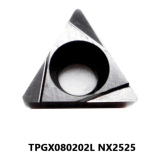 Original Mitsubishi TPGX080202L NX2525 Carbide Turning Insert - Triangle | Steel (10 PCS)